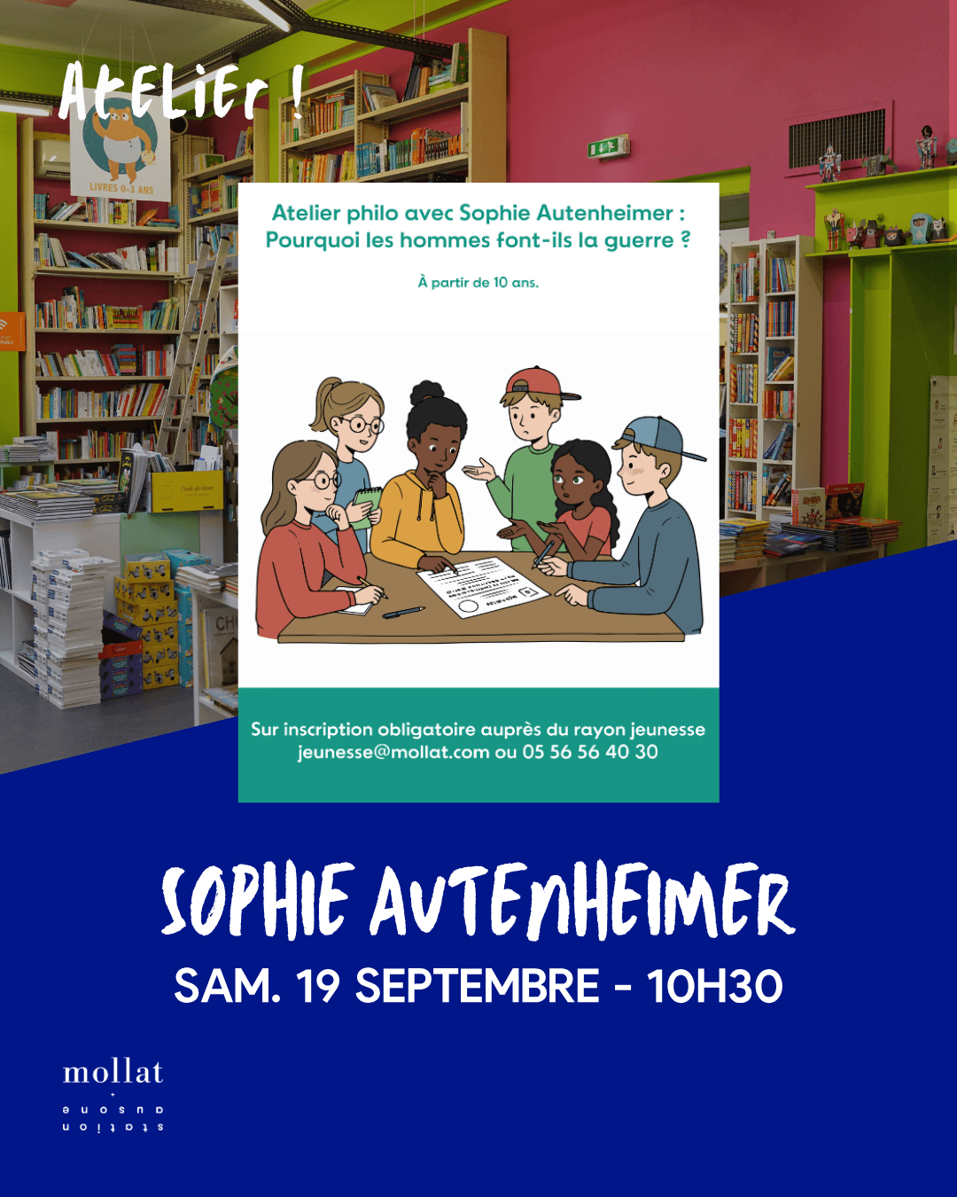 SUR INSCRIPTION - Atelier philosophie avec S. Autenheimer