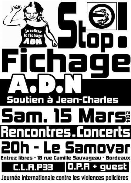 Concert contre le fichage A.D.N