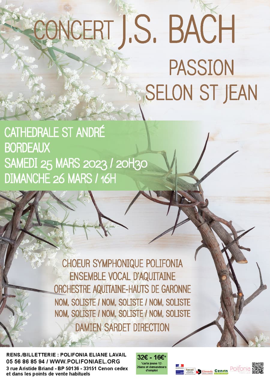 Concert Passion selon Saint-Jean de Bach