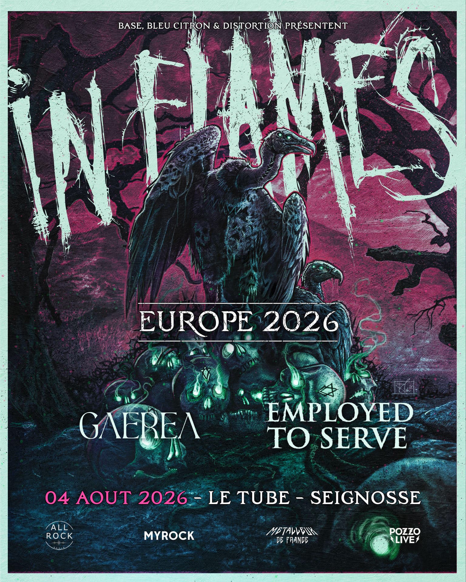 In Flames + Gaerea + Employed to serve