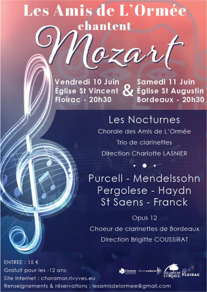 Les Amis de L'Ormée chantent Mozart