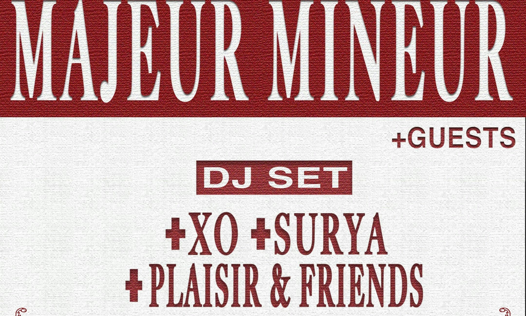 MAJEUR MINEUR Release Party