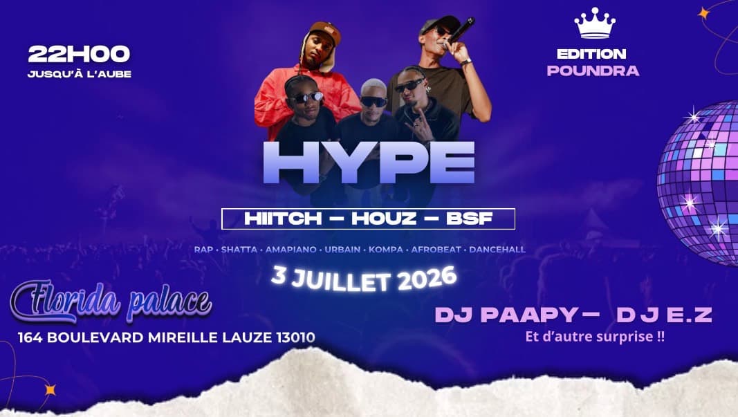 Soirée HYPE édition POUNDRA