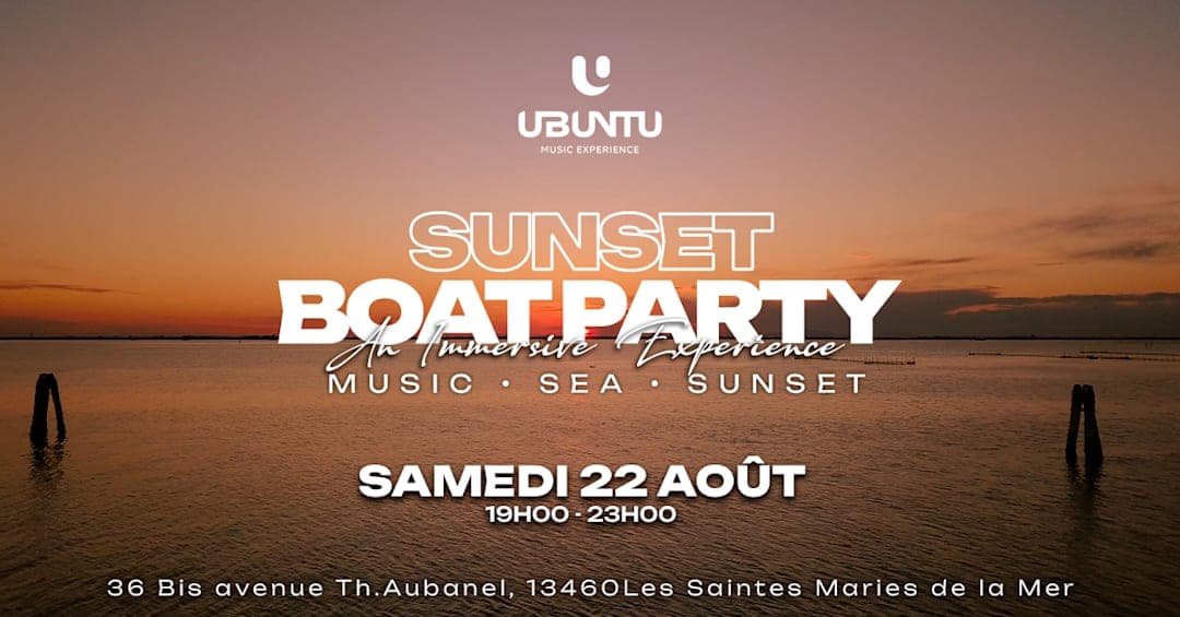 Sunset BOAT PARTY x Ubuntu Music Experience