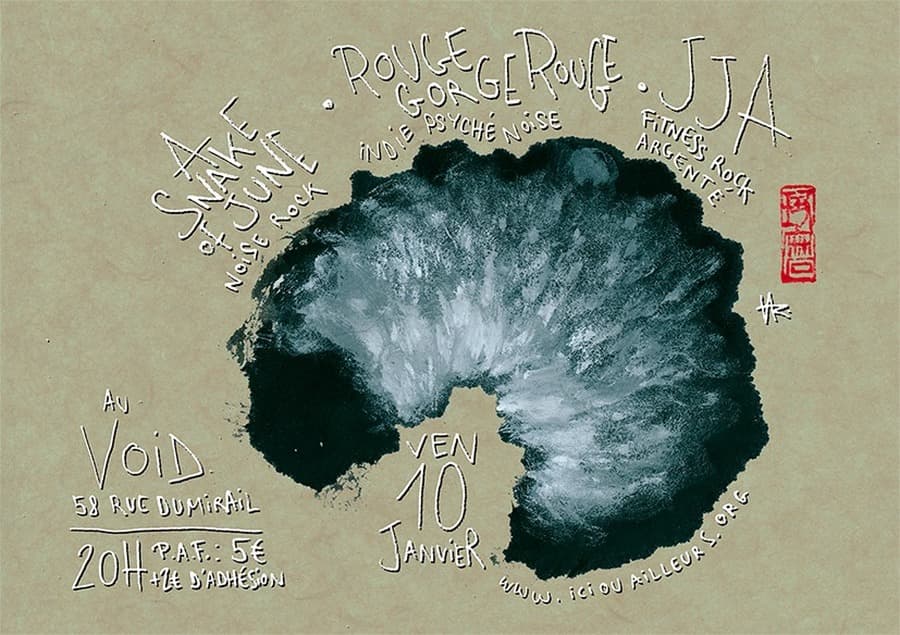 16 ANS D'ICI OU AILLEURS : avec A SNAKE OF JUNE + JJA + ROUGE GORGE ROUGE
