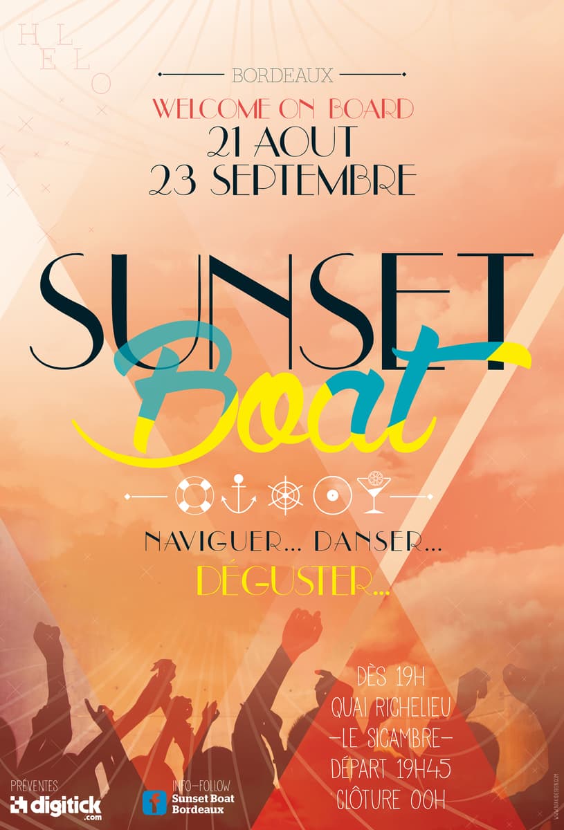 Apéro Sunset Boat CLOSING de l'été