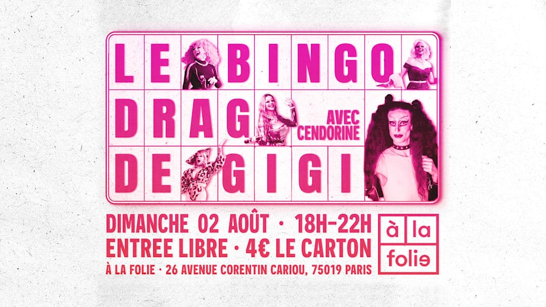 Bingo Drag de Gigi Von Dredee à la Folie! avec Cendorine