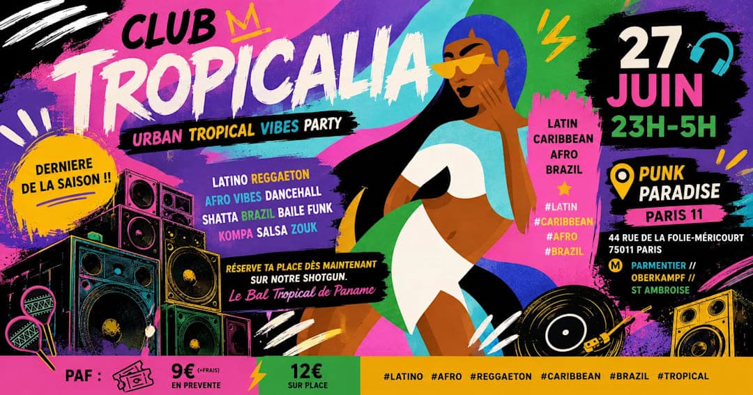 Club Tropicalia 27/6 ~ Afro, Latin, Caribbean, Brazil vibes!
