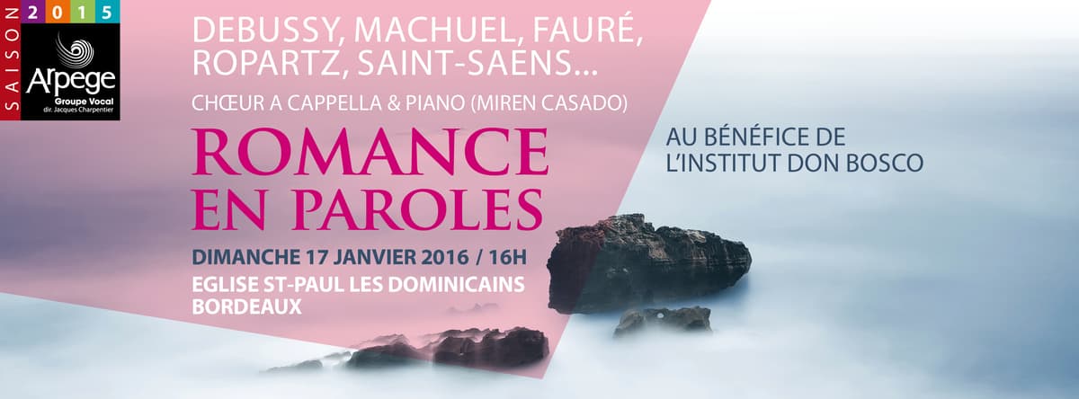 Concert Arpège au profit de l'Institut Don Bosco : Romance en Paroles