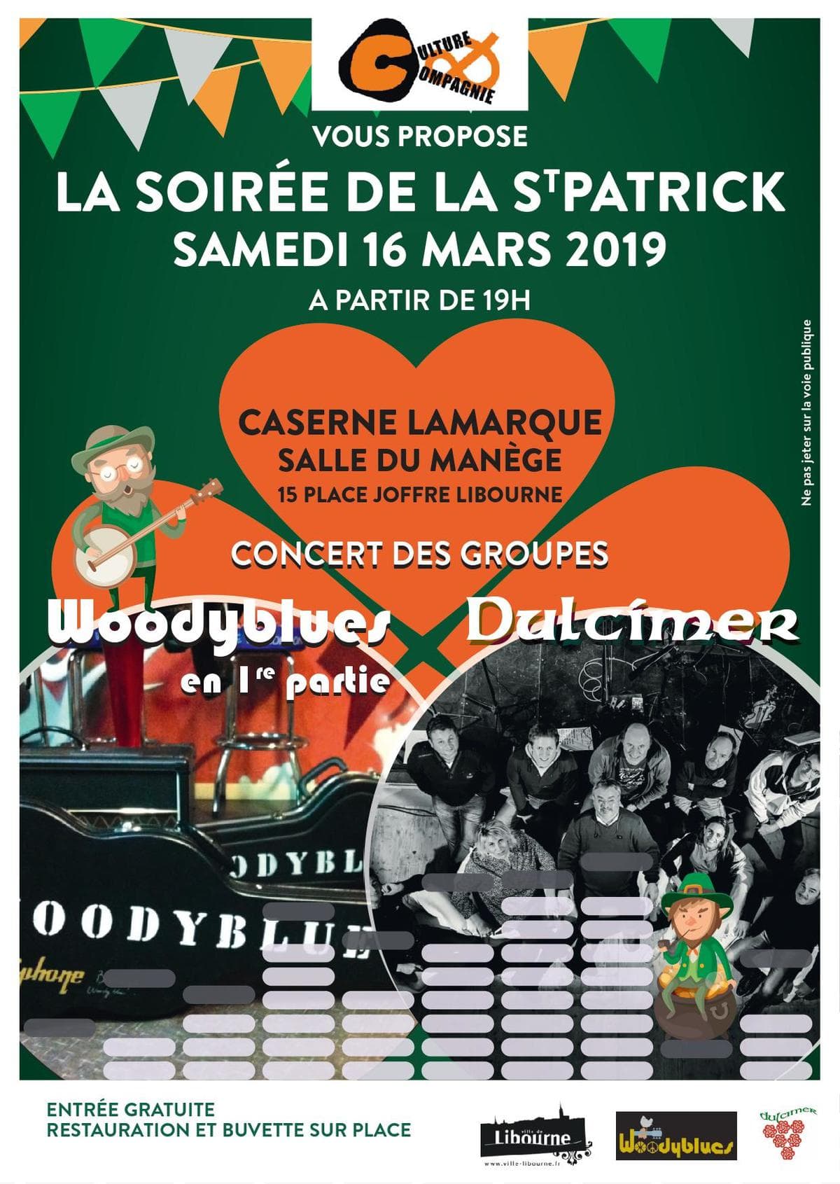 Concert de la St Patrick : Woody Blues + Dulcimer