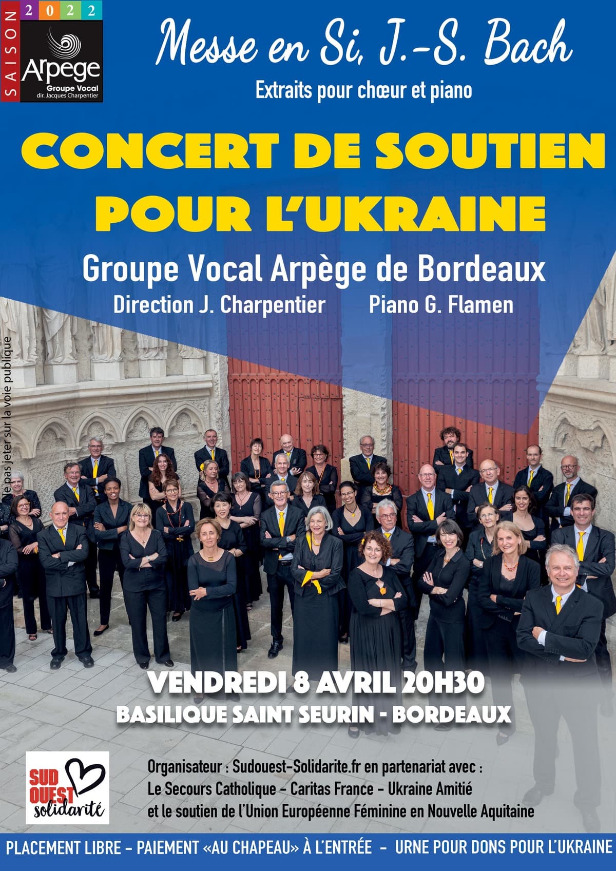 Concert pour l'Ukraine : J.-S. Bach, Choeurs de la Messe en si