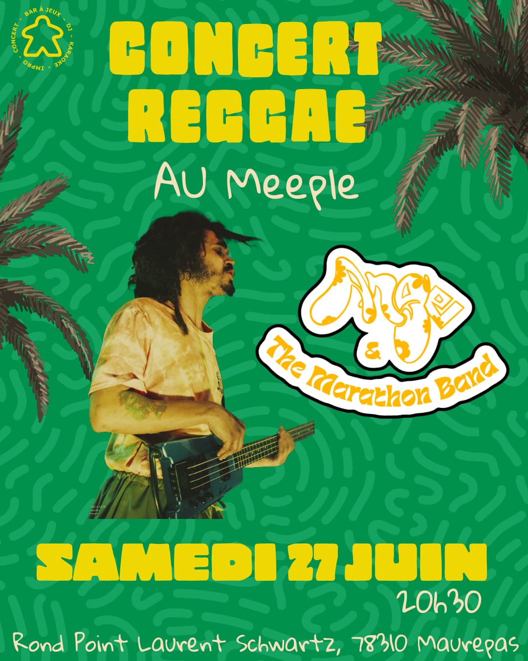 Concert Reggae avec Ange & The Marathon Band au Meeple