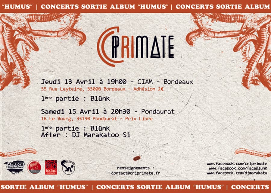 CRI PRIMATE (release party) + Blünk