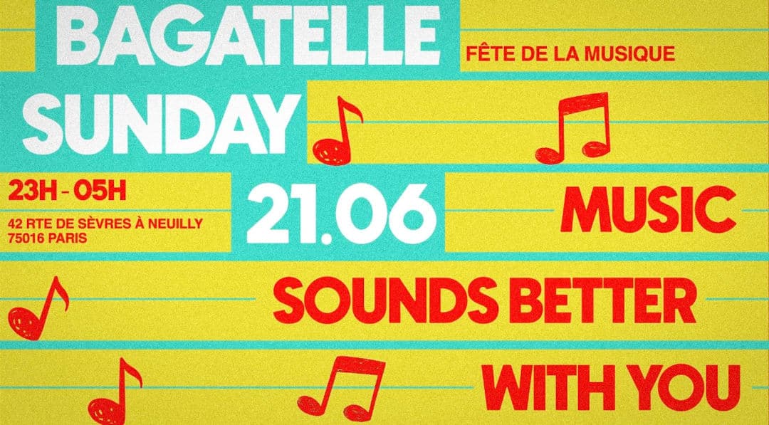 DIMANCHE 21 JUIN - BAGATELLE - FETE DE LA MUSIQUE