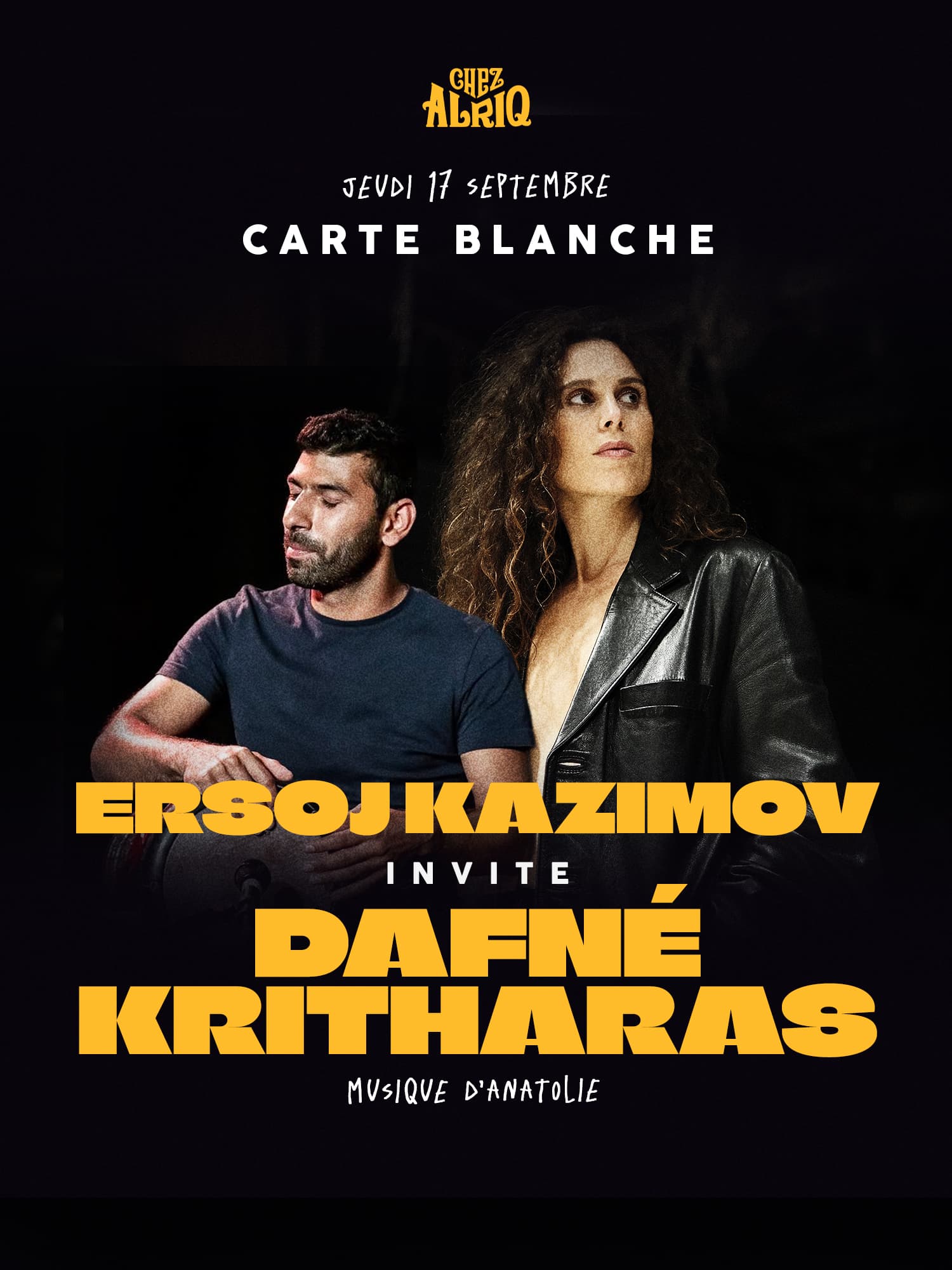 Carte Blanche Ersoj Kazimov invite Dafné Kritharas