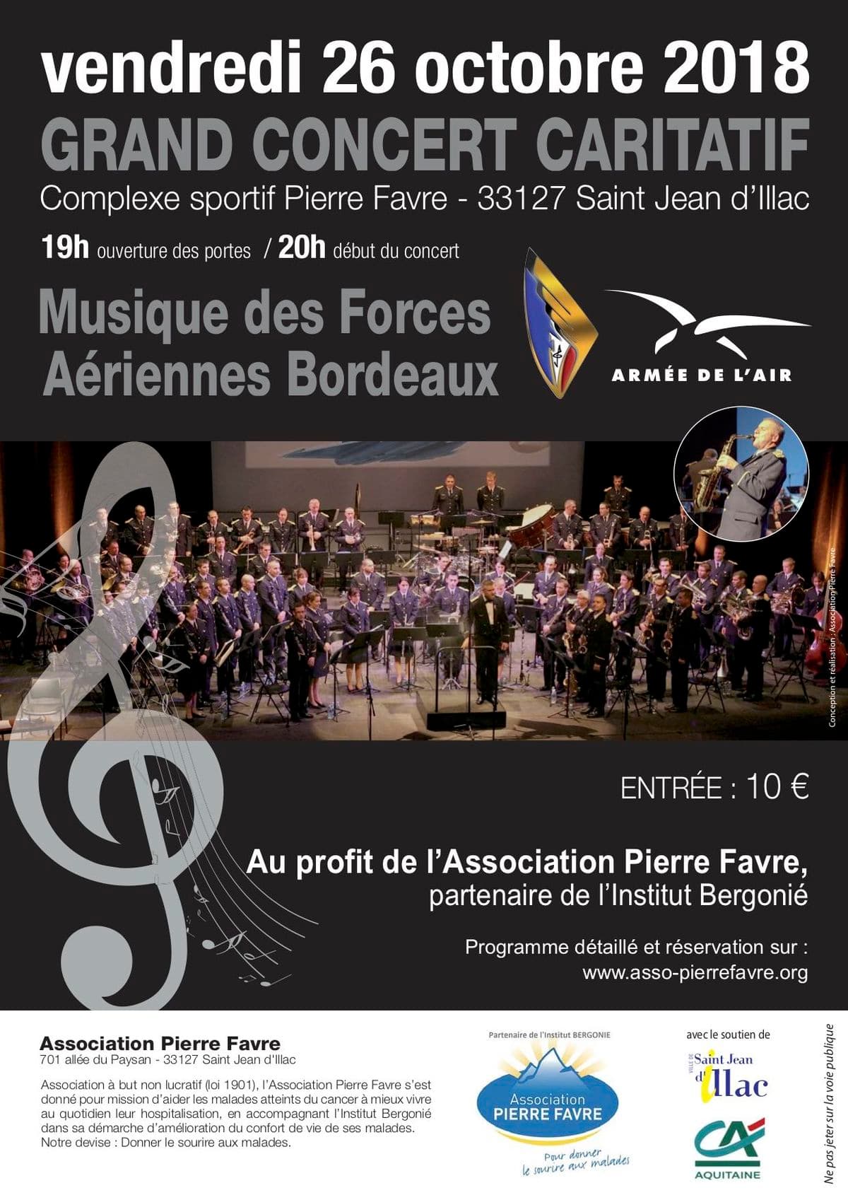 Grand concert caritatif avec la participation de la musique des forces aériennes