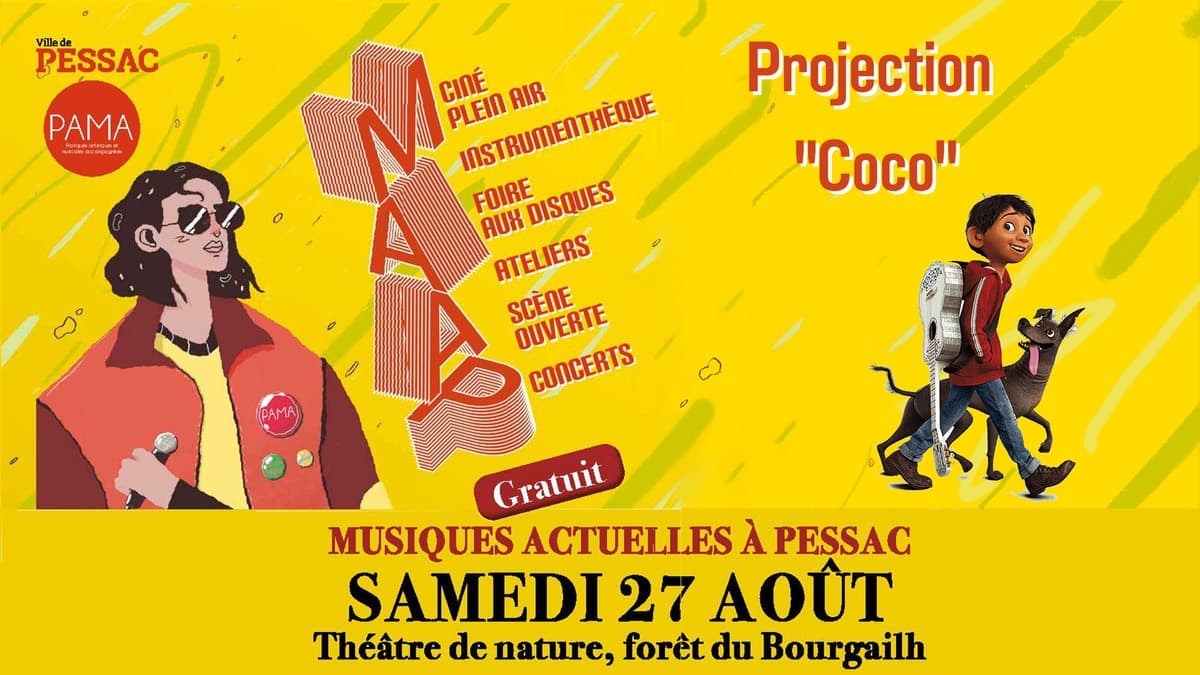 Journée MAAP - Ciné Plein Air ''Coco'' // Concert de Mart // Foire aux disques // Animations