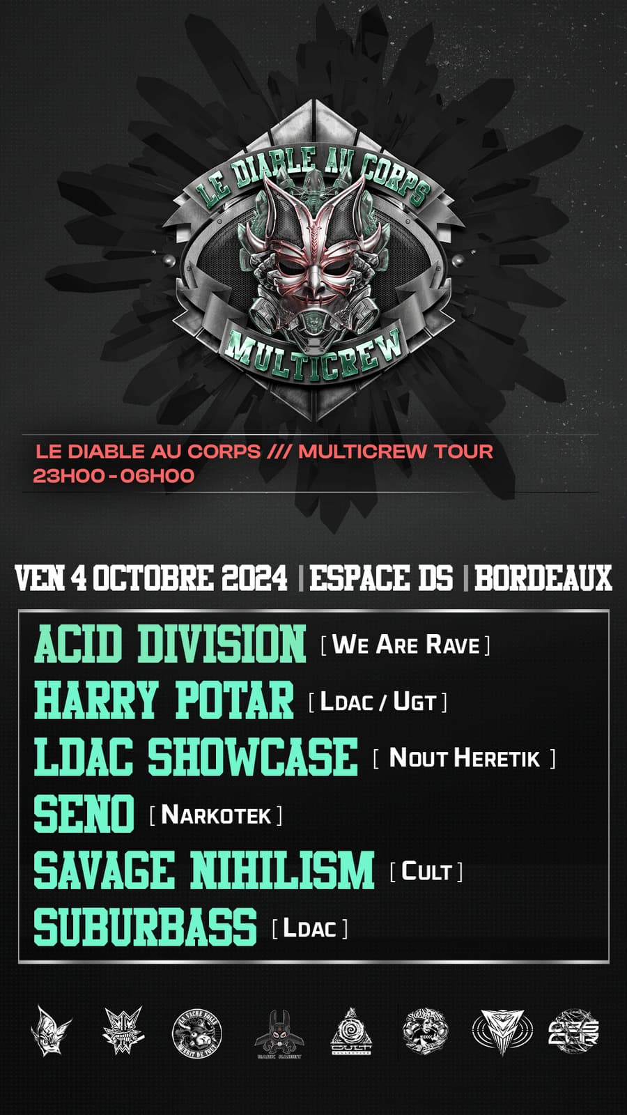 LE DIABLE AU CORPS w/ ACID DIVISION / HARRY POTAR / LDAC SHOWCASE / SENO / SAVAGE NIHILISM / SUBURBASS