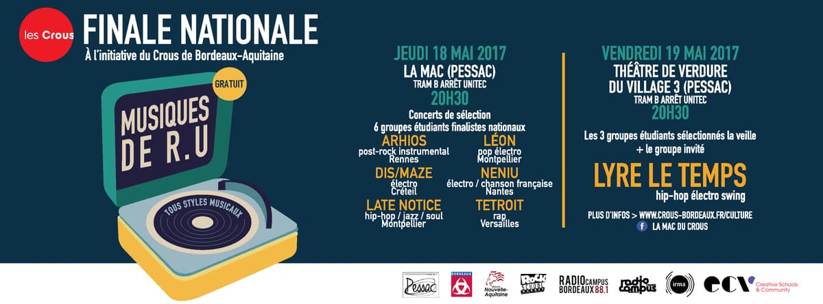 Musiques de R.U. : Finale Nationale + Lyre le Temps