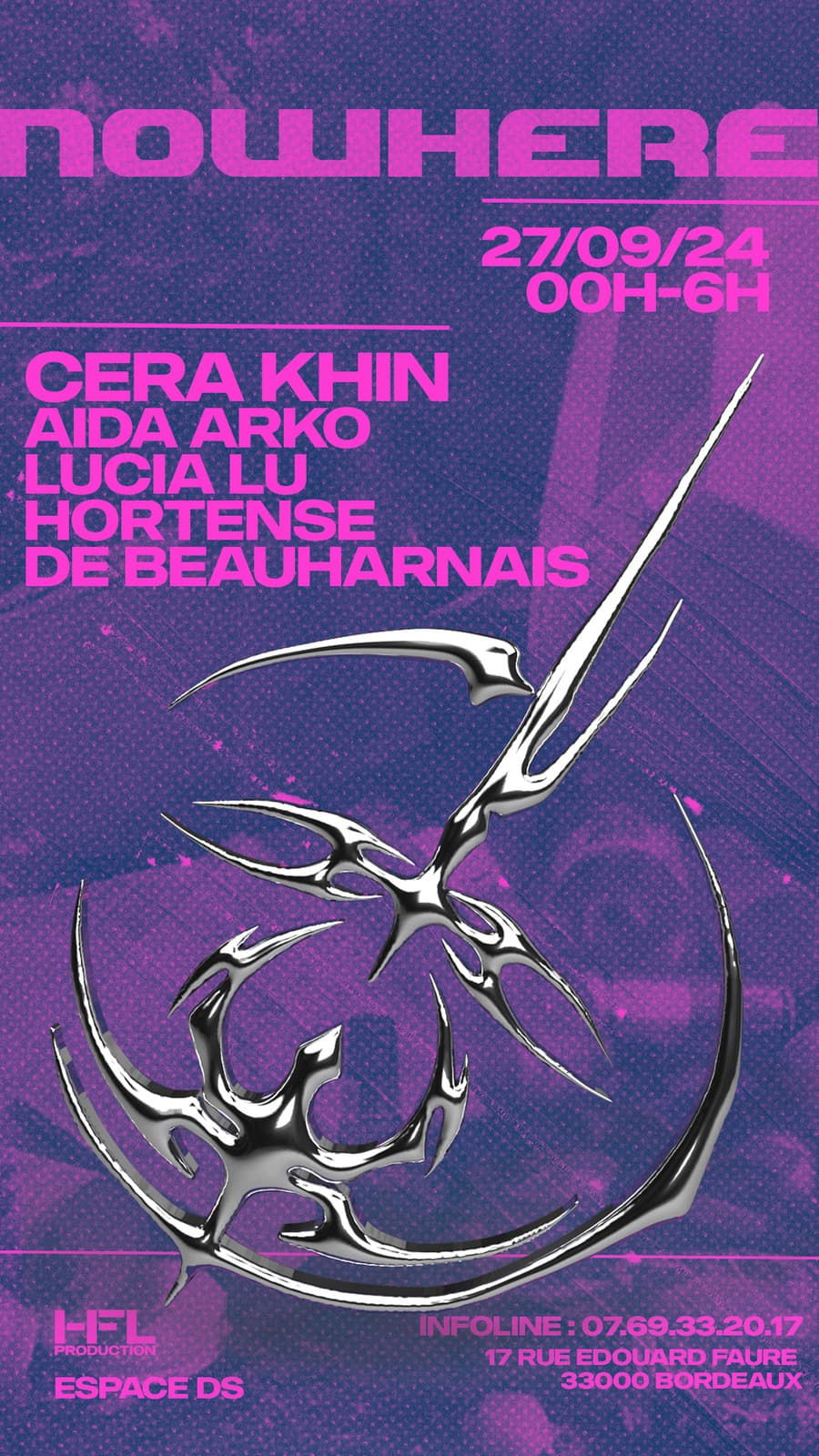 NOWHERE W/ CERA KHIN / AIDA-ARKO / LUCIA LU / HORTENSE DE BEAUHARNAIS