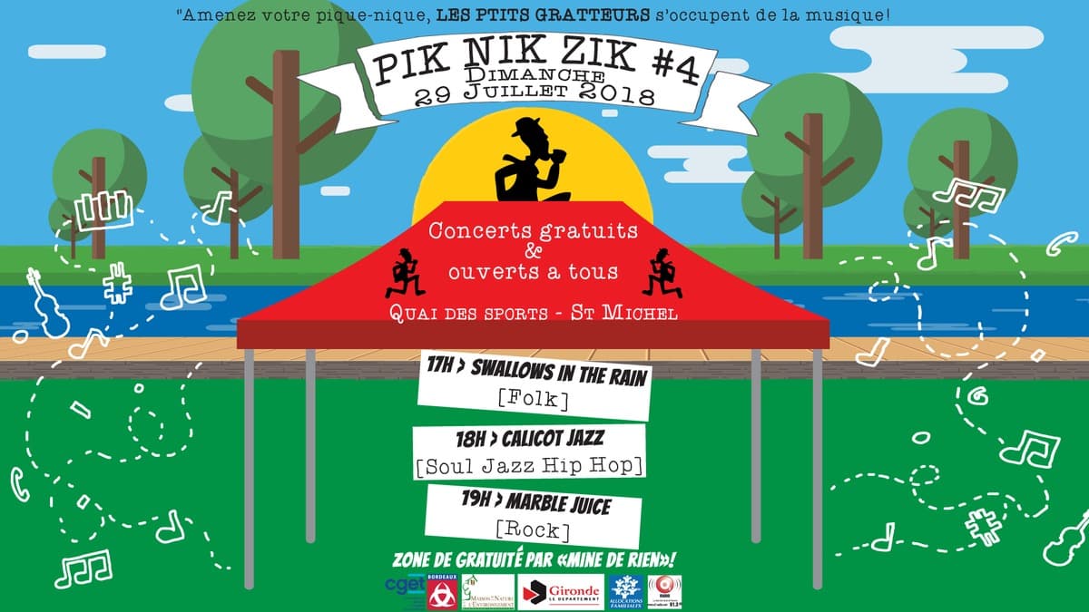 PIK NIK ZIK #4 : avec Marble Juice + Calicot Jazz + Swallows in the rain