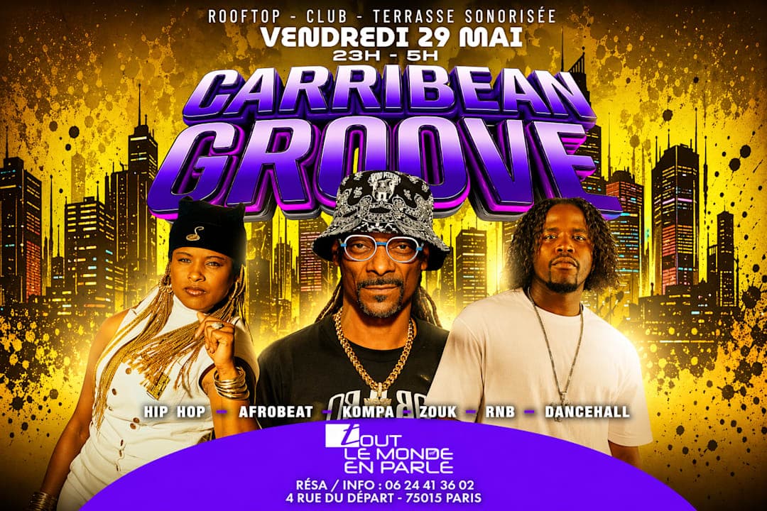 Rooftop Caribbean Groove club & terrasse , hiphop,afrobeat
