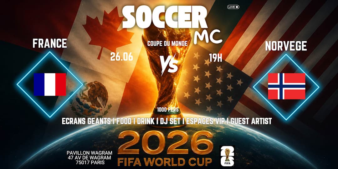 SOCCER MC LIVE I FRANCE vs NORVEGE I PAVILLON WAGRAM