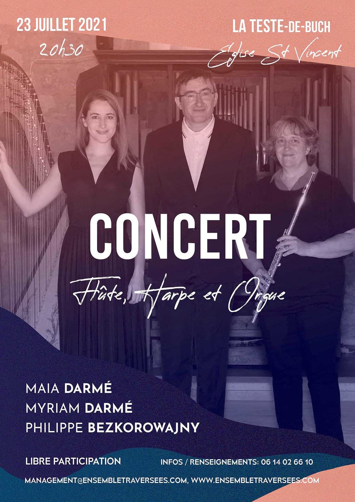 Trio flûte harpe et orgue / Ensemble Traversées