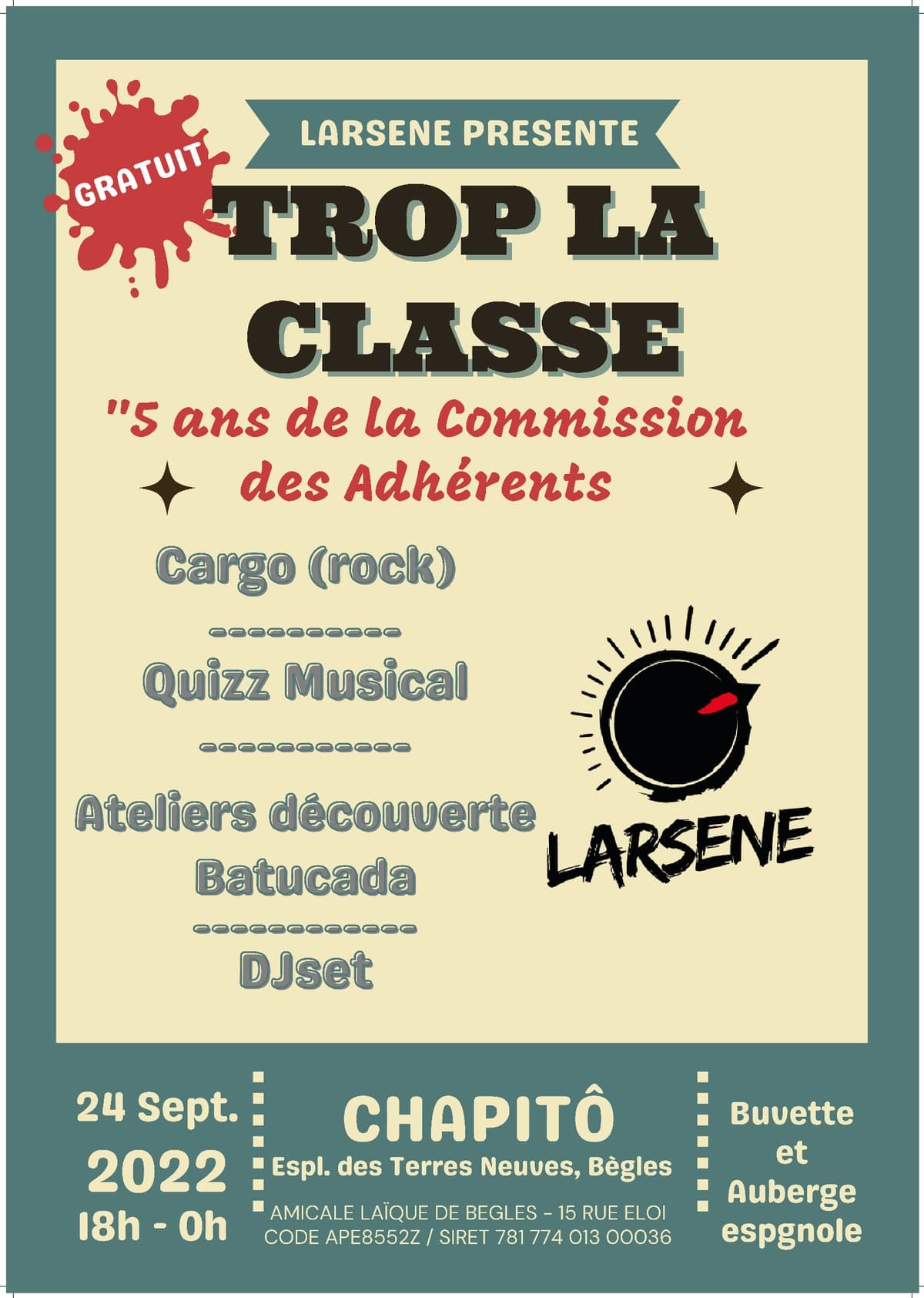 Trop la Classe # Concert, animations, ateliers