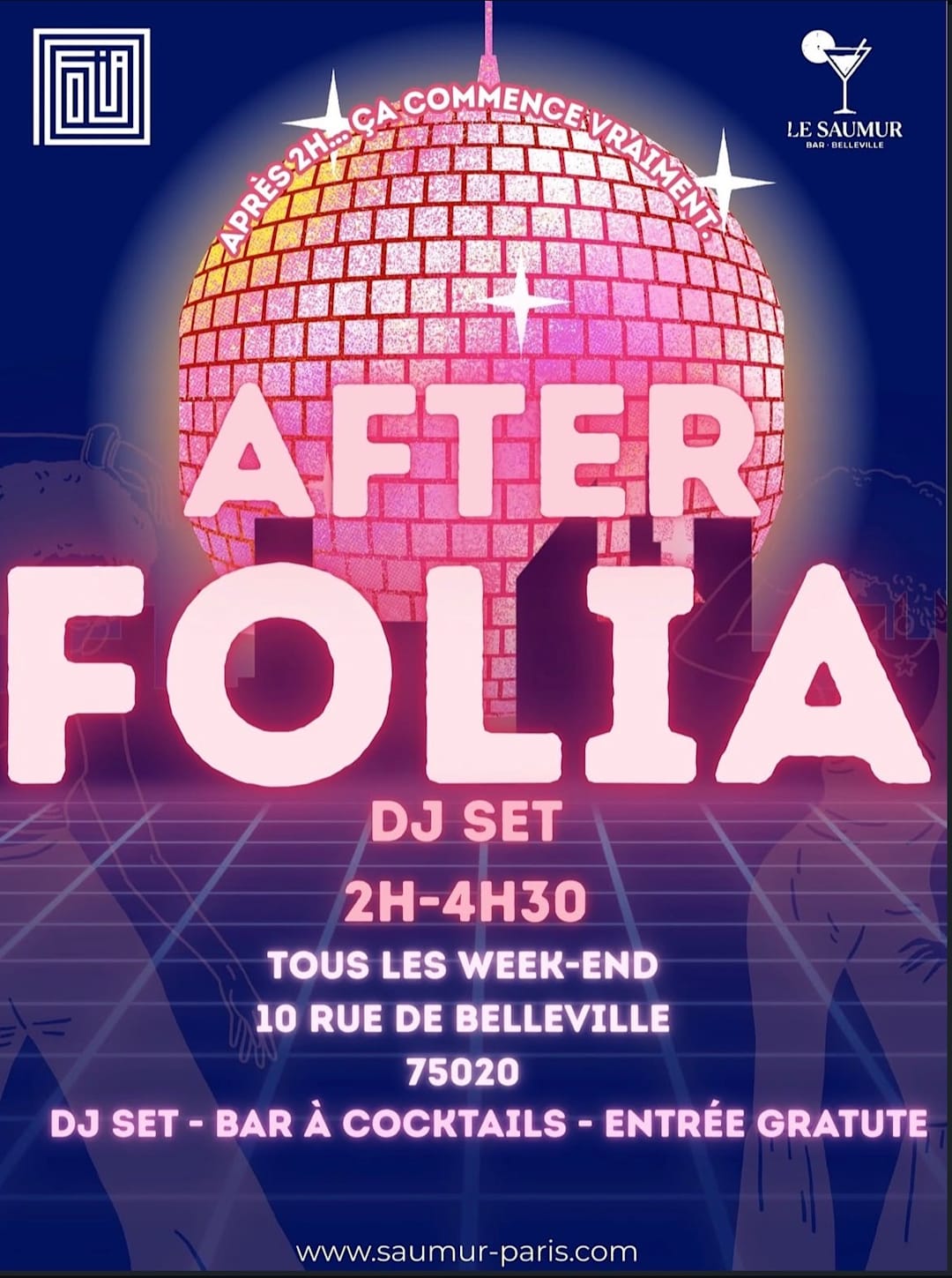 AFTER FOLIA - VENDREDI SOIR - DJ SET - ENTREE GRATUITE