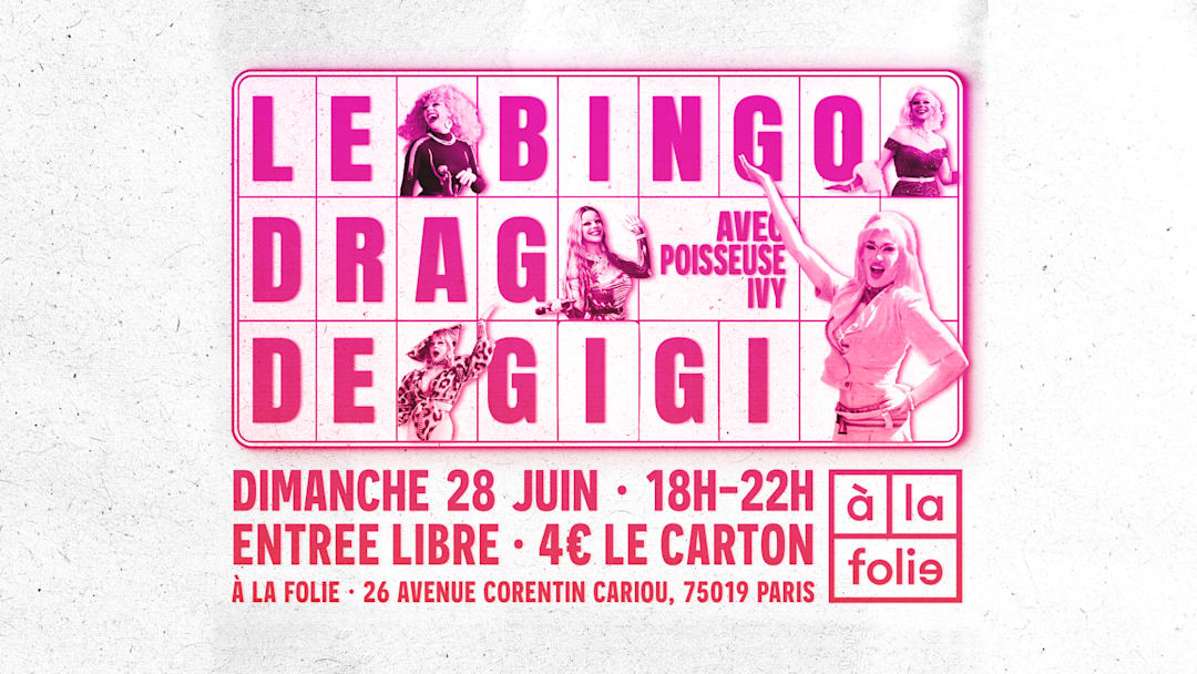 Bingo Drag de Gigi Von Dredee à la Folie! avec Poisseuse Ivy