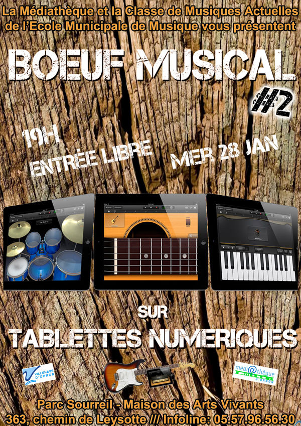 Boeuf musical numérique sur tablettes