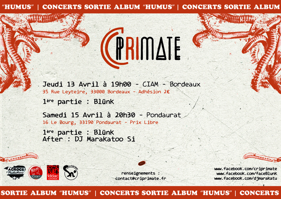 CRI PRIMATE (release party) + Blünk
