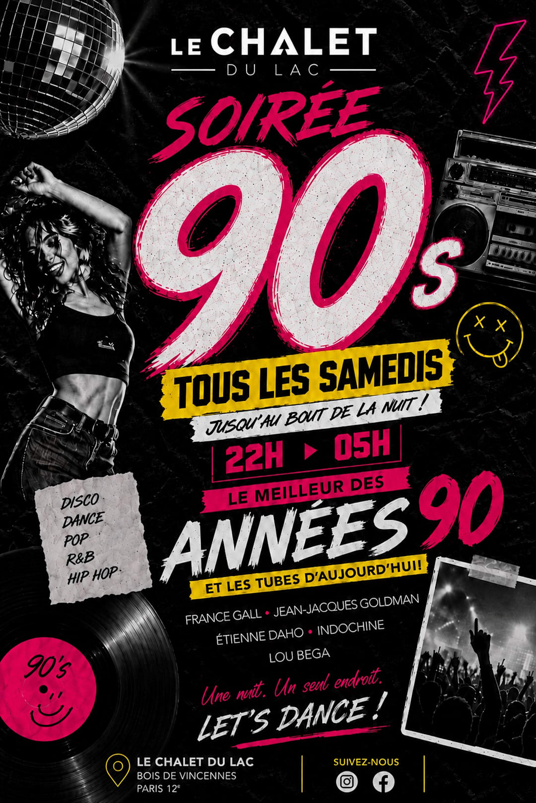 Dîner & soirée disco au Chalet du Lac