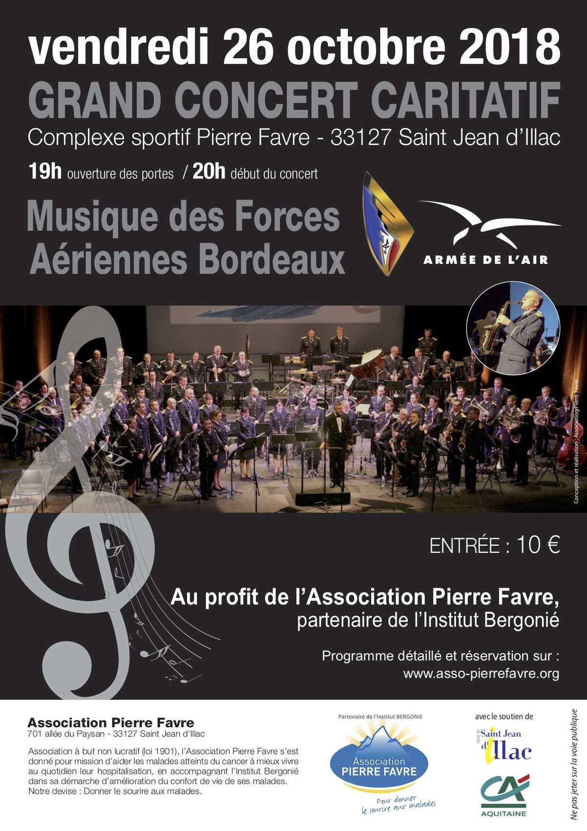 Grand concert caritatif avec la participation de la musique des forces aériennes