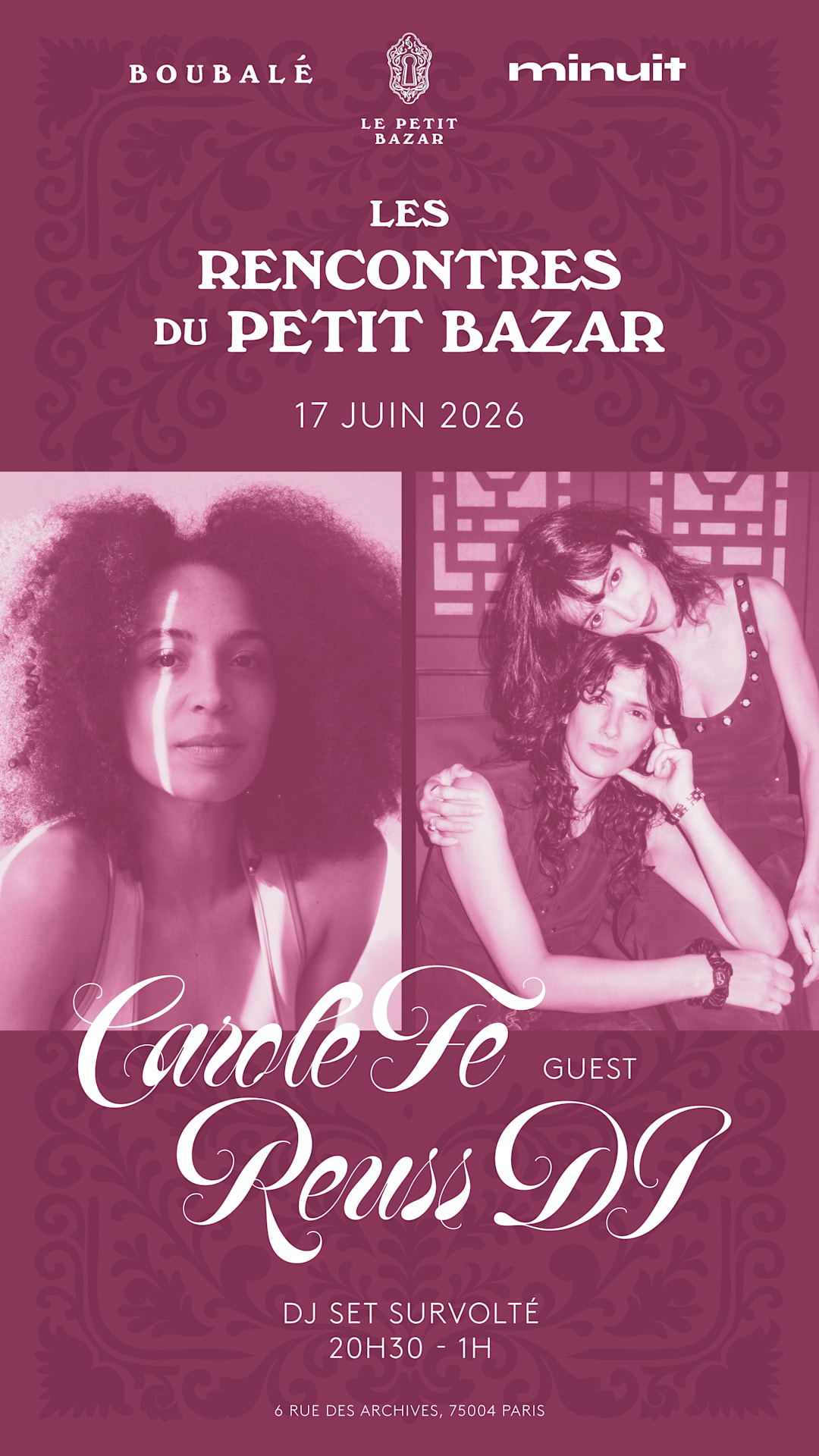 Les rencontres du Petit Bazar x Carole Fe & Reuss DJ DJ SET