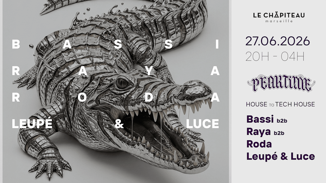PEAKTIME w/ BASSI, RAYA, RODA & more