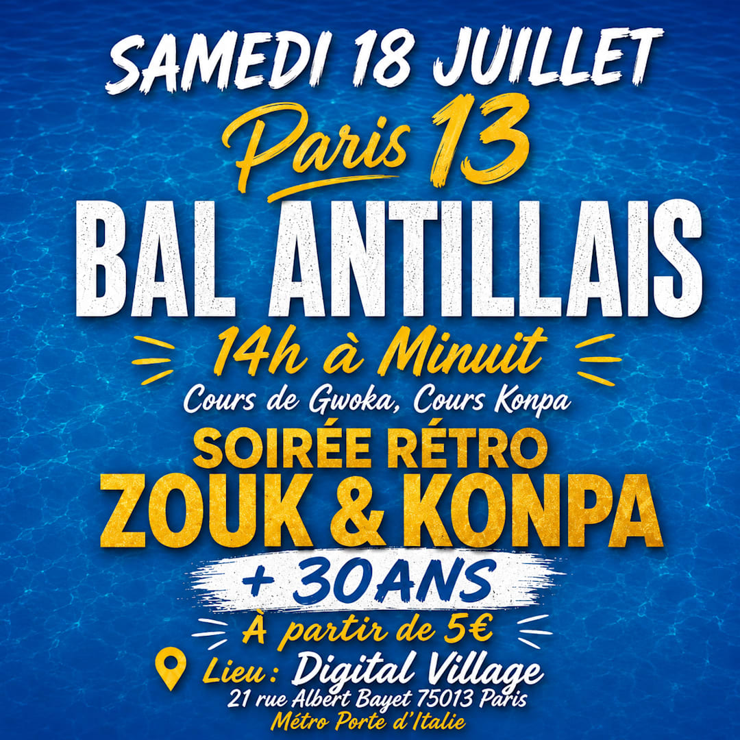 Soirée Antillaise: zouk rétro & Konpa