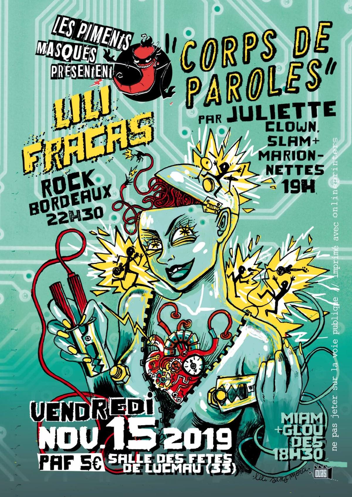 Soirée spectacle et concert des Piments Masqués