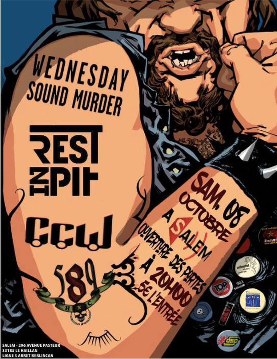 Wednesday Sound Murder + Rest In Pit + CCW + 589 HxC